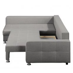 Fredriks Canapé d'angle Upwell (convertible) - Tissu structuré -Meubles de salon Soldes ecksofa upwell mit schlaffunktion strukturstoff ottomane davorstehend links platin 5050700