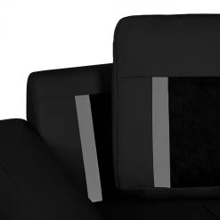 Loftscape Canapé d'angle Venezia - Avec fonction couchage - Cuir véritable - Méridienne montable à gauche et à droite - Noir -Meubles de salon Soldes ecksofa venezia mit schlaffunktion echtleder schwarz longchair davorstehend links 287603