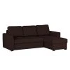 Loftscape Canapé d'angle Venezia - Avec fonction couchage - Imitation cuir - Méridienne montable à gauche et à droite - Marron -Meubles de salon Soldes ecksofa venezia mit schlaffunktion kunstleder braun 253332