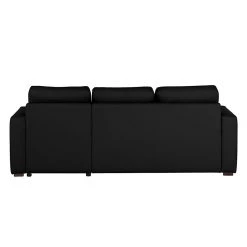 Loftscape Canapé d'angle Venezia - Avec fonction couchage - Imitation cuir - Méridienne montable à gauche et à droite - Noir -Meubles de salon Soldes ecksofa venezia mit schlaffunktion kunstleder schwarz 257544