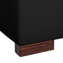 Loftscape Canapé d'angle Venezia - Avec fonction couchage - Imitation cuir - Méridienne montable à gauche et à droite - Noir -Meubles de salon Soldes ecksofa venezia mit schlaffunktion kunstleder schwarz 257549