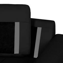 Loftscape Canapé d'angle Venezia - Avec fonction couchage - Imitation cuir - Méridienne montable à gauche et à droite - Noir -Meubles de salon Soldes ecksofa venezia mit schlaffunktion kunstleder schwarz 257552