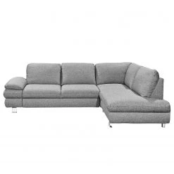 Loftscape Canapé d'angle Wasillas - Gris - Méridienne courte à droite (vue de face) - Coffre de lit - Fonction couchage -Meubles de salon Soldes ecksofa wasillas webstoff longchair ottomane davorstehend rechts mit schlaffunktion grau 3477597