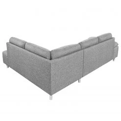 Loftscape Canapé d'angle Wasillas - Gris - Méridienne courte à droite (vue de face) - Coffre de lit - Fonction couchage -Meubles de salon Soldes ecksofa wasillas webstoff longchair ottomane davorstehend rechts mit schlaffunktion grau 3477605