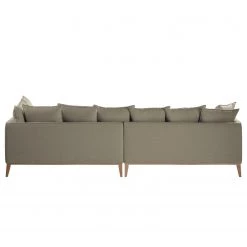 Eva Padberg Collection Canapé d'angle XL Lavina - Tissu Moretey : Cappuccino - Méridienne longue à droite (vue de face) -Meubles de salon Soldes ecksofa xl lavina webstoff ottomane davorstehend rechts steingrau 4721124