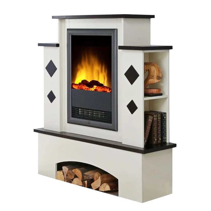 Montreux Cheminée électrique Calabria - Blanc cassé / Brun Havanne 3 Montreux Cheminée électrique Calabria - Blanc cassé / Brun Havanne