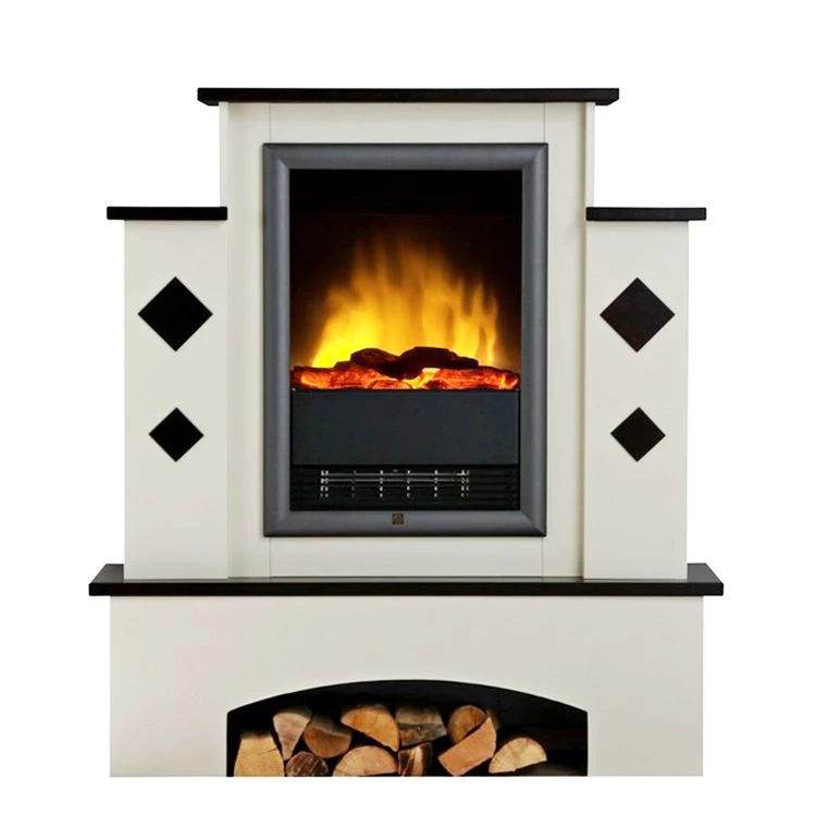 Montreux Cheminée électrique Calabria - Blanc cassé / Brun Havanne 5 Montreux Cheminée électrique Calabria - Blanc cassé / Brun Havanne – Image 3