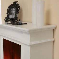 Montreux Cheminée électrique Dunwich - Blanc brillant -Meubles de salon Soldes elektrokamin dunwich brilliantweiss 4135964