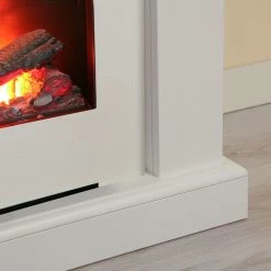 Montreux Cheminée électrique Dunwich - Blanc brillant -Meubles de salon Soldes elektrokamin dunwich brilliantweiss 4135984