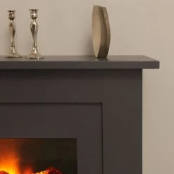Montreux Cheminée électrique Landia - Imitation ardoise -Meubles de salon Soldes elektrokamin landia schiefer dekor 3476293