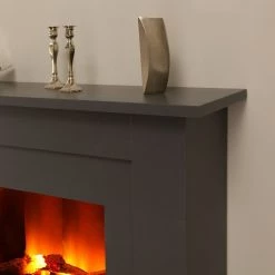 Montreux Cheminée électrique Landia - Imitation ardoise -Meubles de salon Soldes elektrokamin landia schiefer dekor 3476301