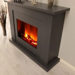 Montreux Cheminée électrique Landia - Imitation ardoise -Meubles de salon Soldes elektrokamin landia schiefer dekor 3476305