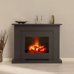 Montreux Cheminée électrique Landia - Imitation ardoise -Meubles de salon Soldes elektrokamin landia schiefer dekor 3476317