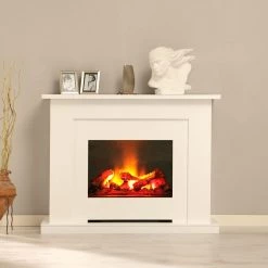 Montreux Cheminée électrique Landia - Blanc -Meubles de salon Soldes elektrokamin landia weiss 3478149