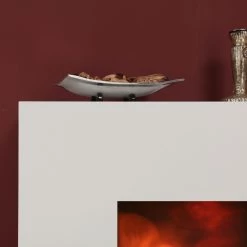 Montreux Cheminée électrique Penlan - Blanc brillant -Meubles de salon Soldes elektrokamin penlan brilliantweiss 4134912