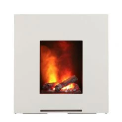 Montreux Cheminée électrique Penlan - Blanc brillant -Meubles de salon Soldes elektrokamin penlan brilliantweiss 4134920