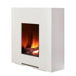 Montreux Cheminée électrique Penlan - Blanc brillant