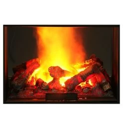 Montreux Cheminée électrique Landia - Blanc -Meubles de salon Soldes elektrokamin suares schiefer dekor 3478133