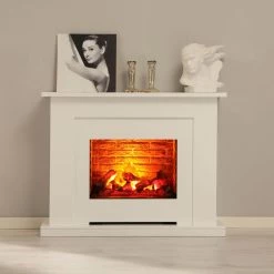 Montreux Cheminée électrique Suares - Blanc 14 Montreux Cheminée électrique Suares - Blanc -Meubles de salon Soldes elektrokamin suares weiss 3476241