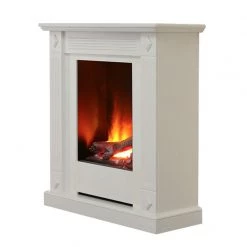 Montreux Cheminée électrique Walcott - Blanc brillant