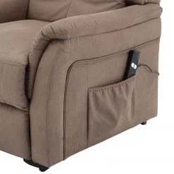 Modoform Fauteuil TV Crespo - Microfibre - Marron clair -Meubles de salon Soldes fernsehsessel crespo microfaser hellbraun 5122804