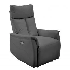 Modoform Fauteuil TV Tarata - Imitation cuir - Gris foncé -Meubles de salon Soldes fernsehsessel tarata kunstleder dunkelgrau 5122020