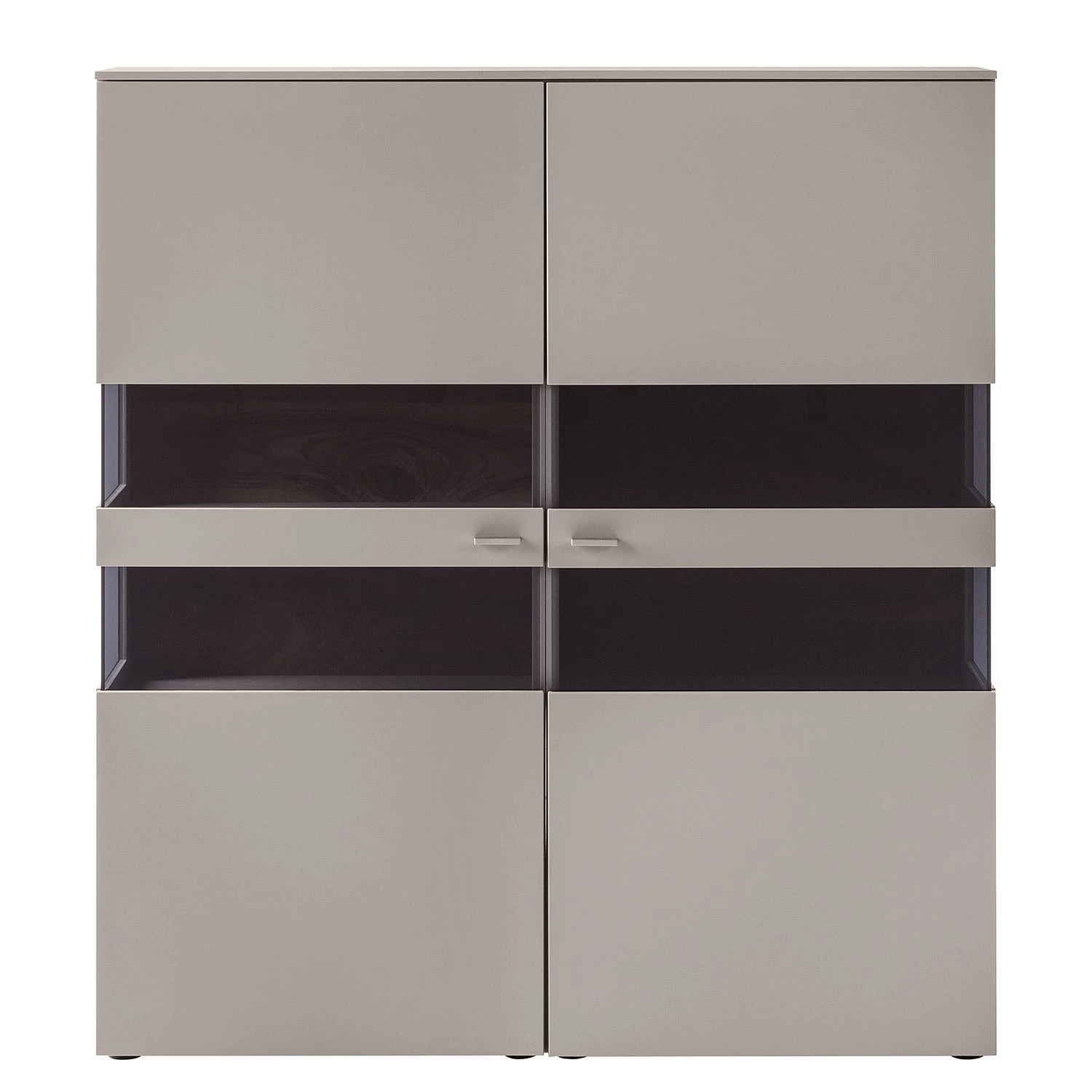 GWINNER Buffet haut Anzio - Mat fango / Noyer ramageux - Sans éclairage 7 GWINNER Buffet haut Anzio - Mat fango / Noyer ramageux - Sans éclairage – Image 5