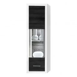 Mooved Vitrine suspendue Piorini I (avec éclair - Imitation pin anthracite / Blanc -Meubles de salon Soldes haengevitrine maruto i inkl beleuchtung kiefer dunkel dekor weiss 4932960