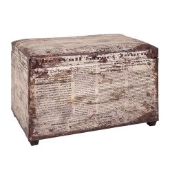 Home Design Coffre Rupert Vintage - Imitation cuir