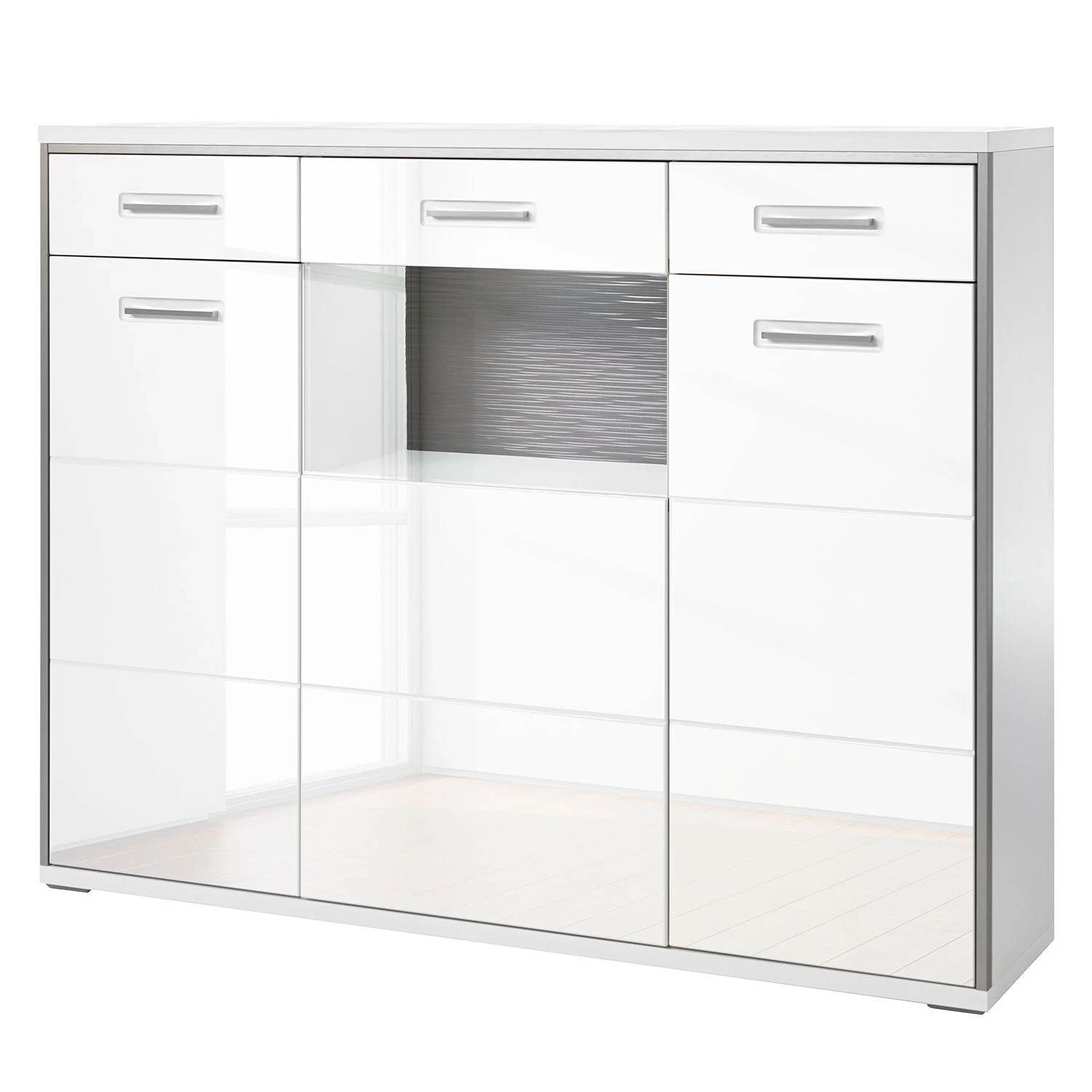Loftscape Buffet haut Arco I - Blanc brillant / Gris 3 Loftscape Buffet haut Arco I - Blanc brillant / Gris