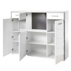 Loftscape Buffet haut Arco I - Blanc brillant / Gris 11 Loftscape Buffet haut Arco I - Blanc brillant / Gris -Meubles de salon Soldes highboard arco i hochglanz weiss grau 4710780