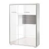Loftscape Buffet Kushiro II - Porte en verre à droite -Meubles de salon Soldes highboard arco ii hochglanz weiss grau glastuer rechts 4711192