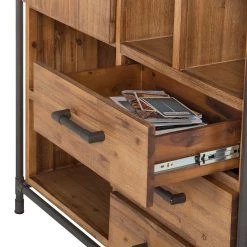 Ars manufacti Buffet haut Atelier - Partiellement en acacia massif -Meubles de salon Soldes highboard atelier akazie teilmassiv 1832894