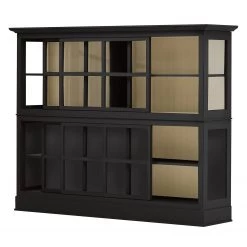 Maison Belfort Buffet haut Azjana - Noir / Pin crème -Meubles de salon Soldes highboard azjana pinie teilmassiv 3394397