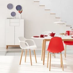 Mørteens Buffet haut Lindholm I - Partiellement en chêne massif - Blanc -Meubles de salon Soldes highboard lindholm weiss dekor eiche massiv 2666658
