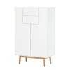 Mørteens Buffet haut Lindholm I - Partiellement en chêne massif - Blanc 2 Mørteens Buffet haut Lindholm I - Partiellement en chêne massif - Blanc -Meubles de salon Soldes highboard lindholm weiss matt eiche massiv 333570