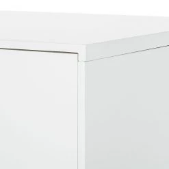 Mørteens Buffet haut Lindholm I - Partiellement en chêne massif - Blanc -Meubles de salon Soldes highboard lindholm weiss matt eiche massiv 333576