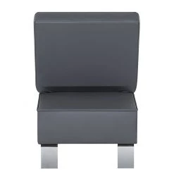 Loftscape Repose-pieds Peillon - Cuir véritable - Gris foncé -Meubles de salon Soldes hocker peillon echtleder dunkelgrau 403551