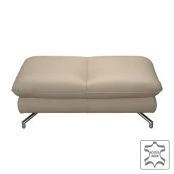 Loftscape Repose-pieds Sharon - Cuir véritable - Beige