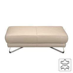 Loftscape Repose-pieds Silvano - Cuir véritable - Beige