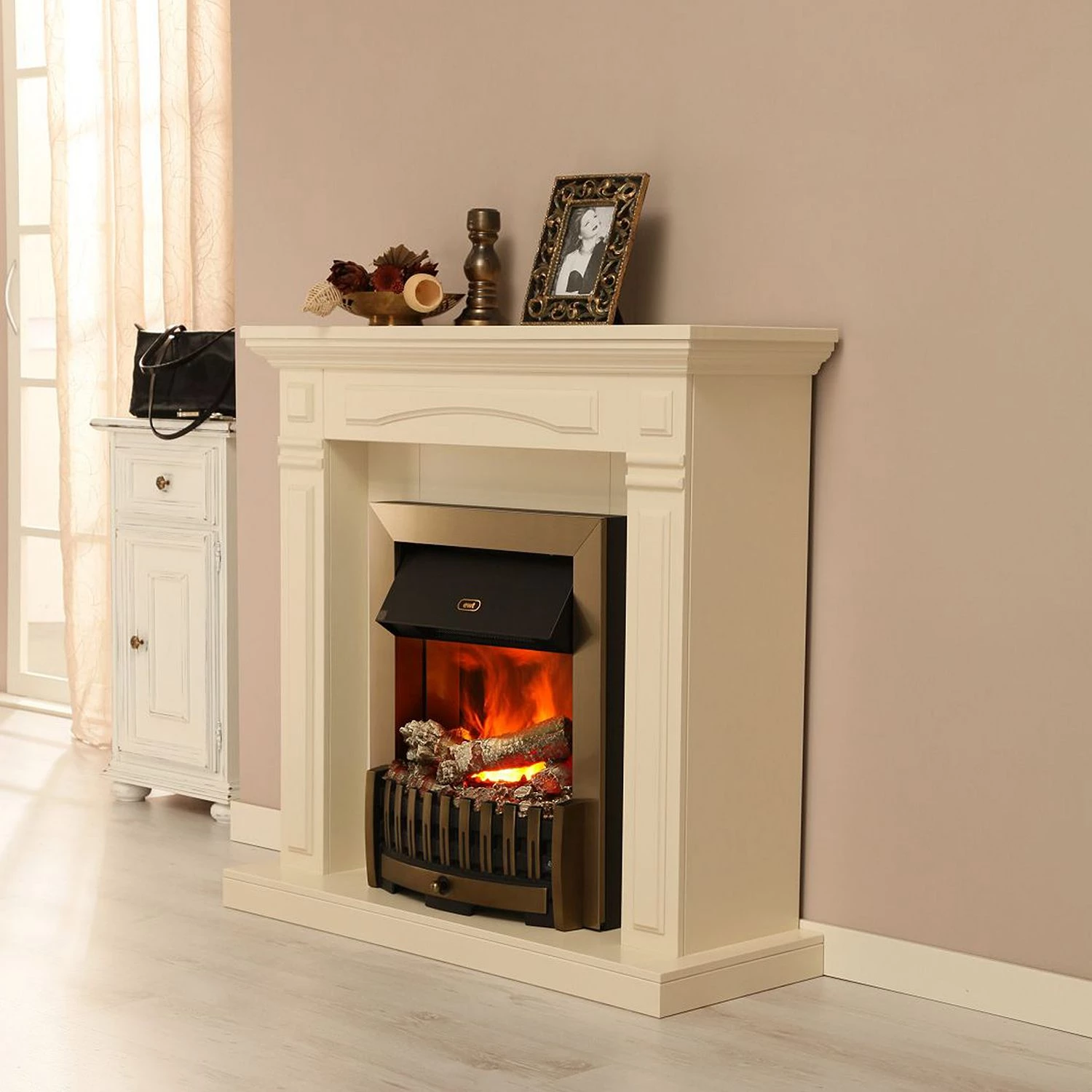 Montreux Cheminée électrique Houston - Blanc crème 4 Montreux Cheminée électrique Houston - Blanc crème – Image 2