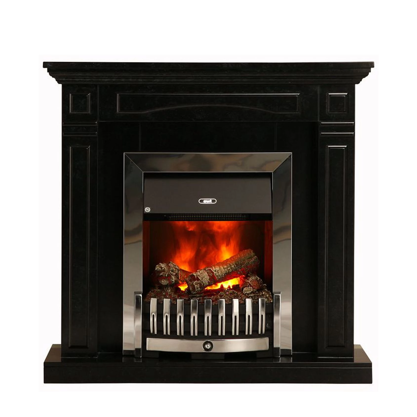 Montreux Cheminée électrique Houston - Noir / gris marbré 5 Montreux Cheminée électrique Houston - Noir / gris marbré – Image 3