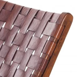 Eva Padberg Collection Chaise Bourbourg I - Cuir véritable / Teck massif - Bois de teck -Meubles de salon Soldes indexliving 3603693