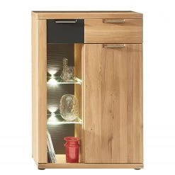 Naturoo Ensemble de meubles Macoun (4 éléments) - Avec éclairage - Partiellement en chêne sauvage massif -Meubles de salon Soldes innostyle wohnen 10 01 17 4491268