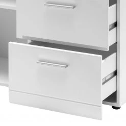 Germania Commode Adana - Blanc brillant -Meubles de salon Soldes kommode adana hochglanz weiss 5151936