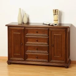 Montreux Commande Arabella - Tulipier partiellement massif - Teinté et verni à l'ancienne -Meubles de salon Soldes kommode arabella tulpenbaum teilmassiv antik gebeizt lackiert 1429590