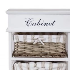 Maison Belfort Buffet Elven IV - Paulownia massif - Blanc / Marron -Meubles de salon Soldes kommode elven iv paulownia massiv weiss 4347408