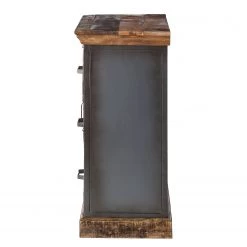 Ars manufacti Buffet Hunter I - Manguier massif / Métal - Manguier / Gris bleu -Meubles de salon Soldes kommode hunter i mango massiv metall mango blaugrau 4414440