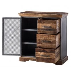 Ars manufacti Buffet Hunter I - Manguier massif / Métal - Manguier / Gris bleu -Meubles de salon Soldes kommode hunter i mango massiv metall mango blaugrau 4414464