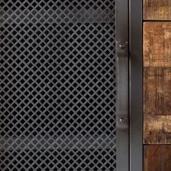 Ars manufacti Buffet Hunter I - Manguier massif / Métal - Manguier / Gris bleu -Meubles de salon Soldes kommode hunter i mango massiv metall mango blaugrau 4845696